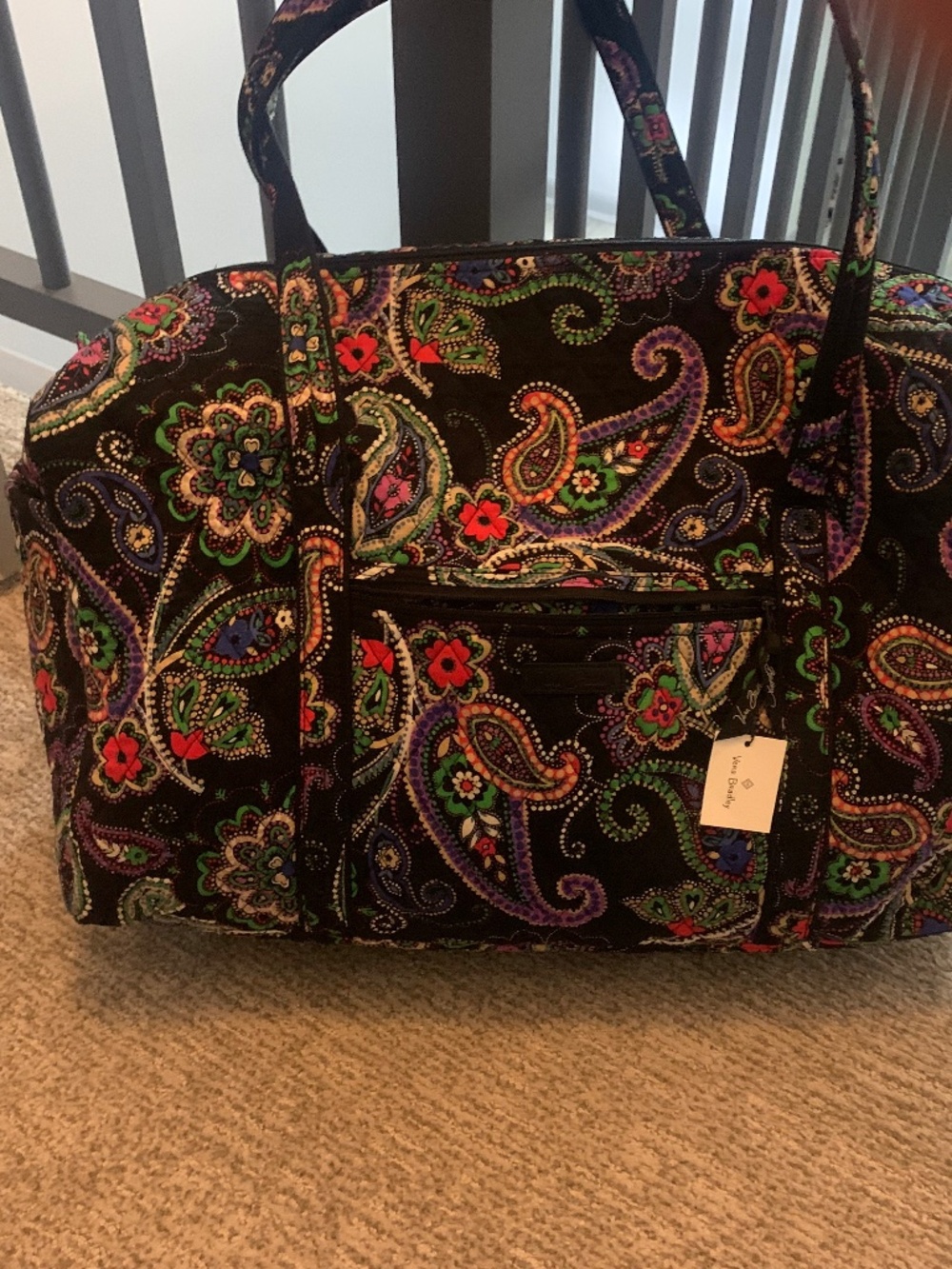 VERA BRADLEY PAISLEY KIEV LARGE DUFFLE TRAVEL WEEKENDER BAG NWT